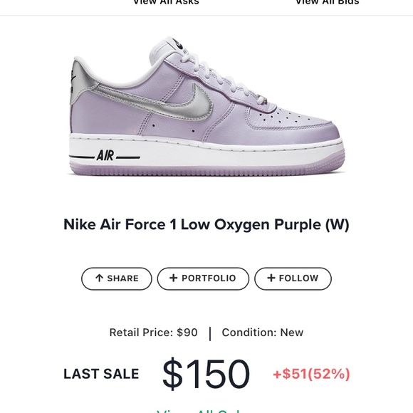 womens purple air force ones